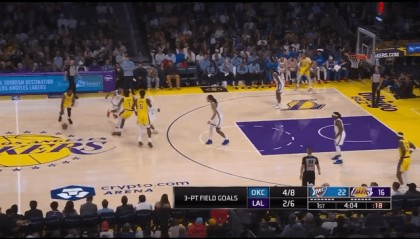 海洋之神·hy590官网-布朗尼喂出生涯首记三分，湖人板凳席炸了